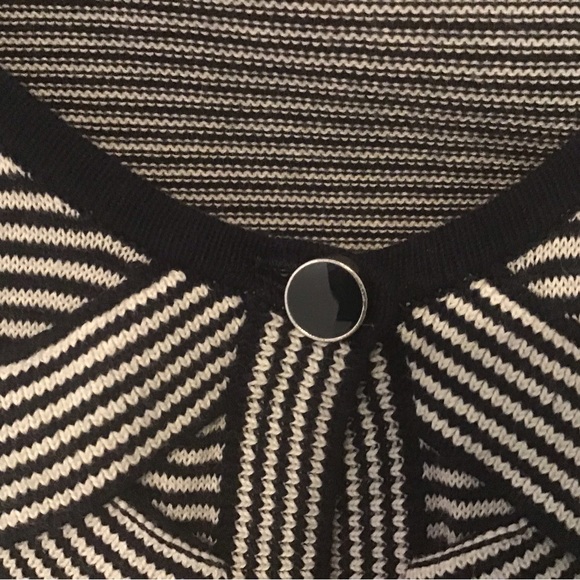 Talbots - navy and white cardigan - Picture 5 of 6